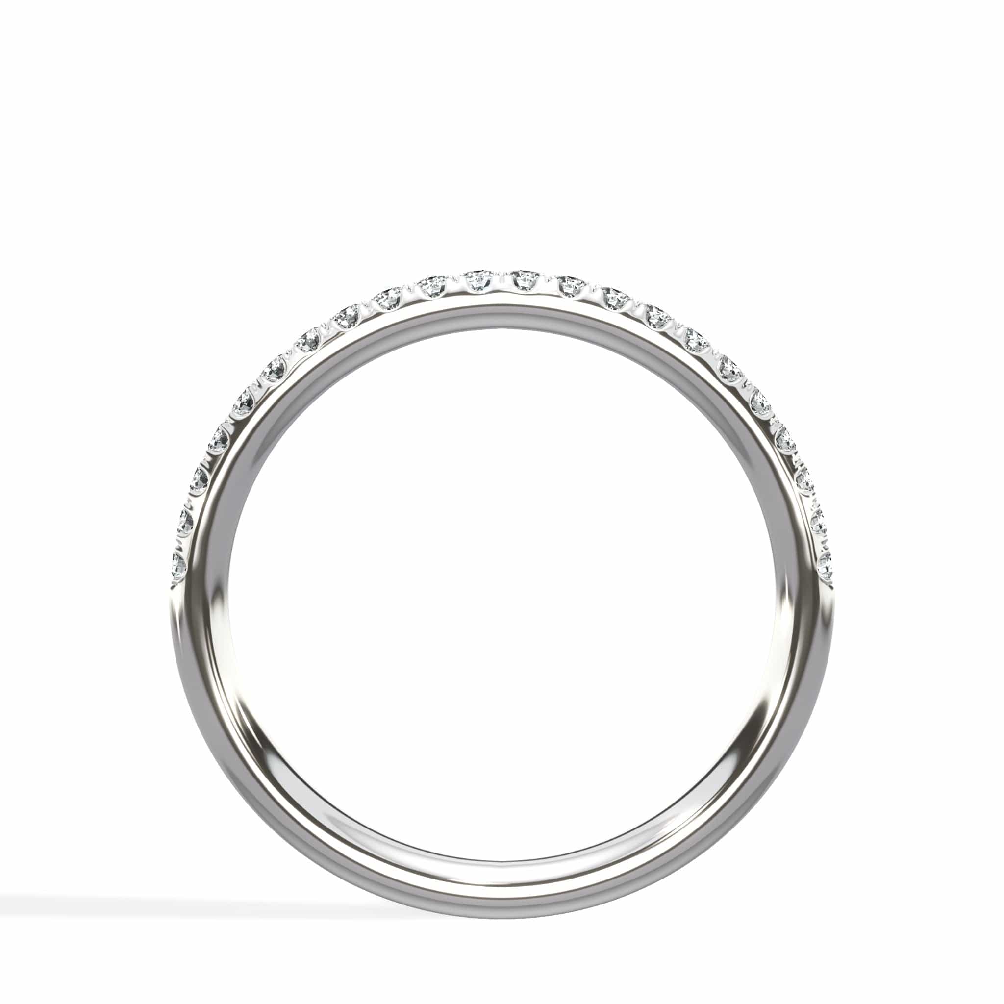 0.30 Ct Round Brilliant Cut Diamond Wedding Band in White Gold - Image 7