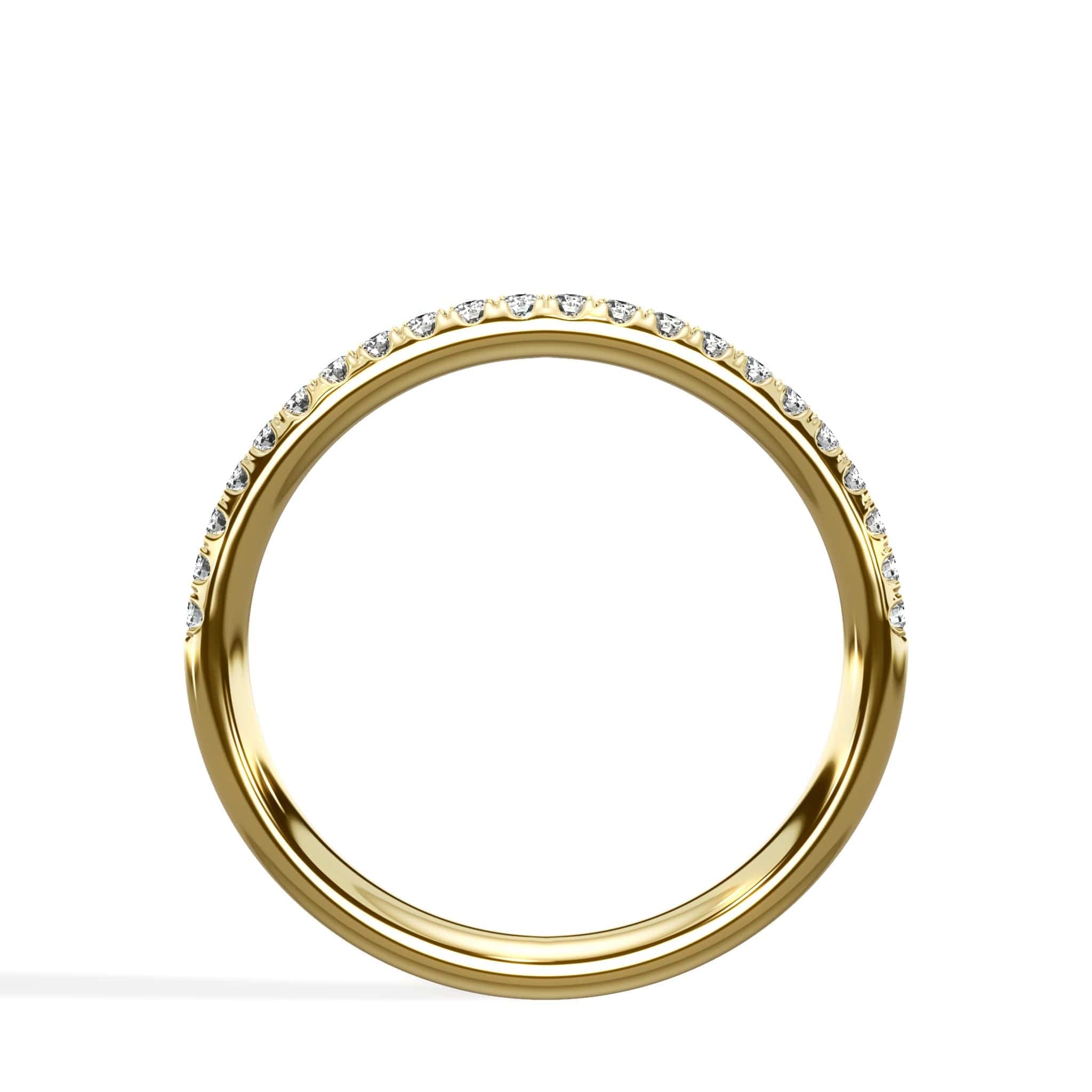 0.30 Ct Round Brilliant Cut Diamond Wedding Band in Yellow Gold - Image 5