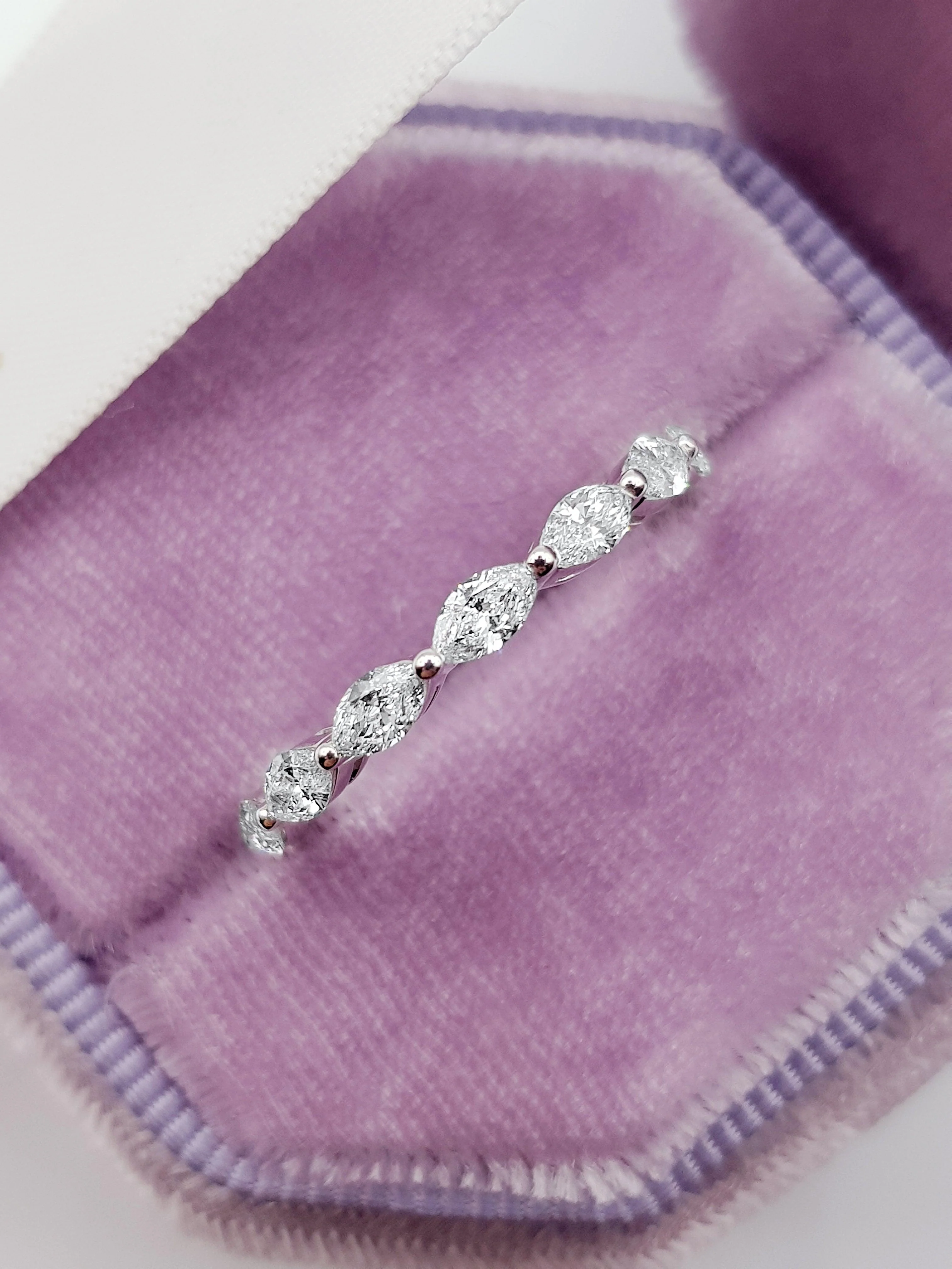 1.30 ct Marquise Cut Natural Diamond Eternity Band - Image 12