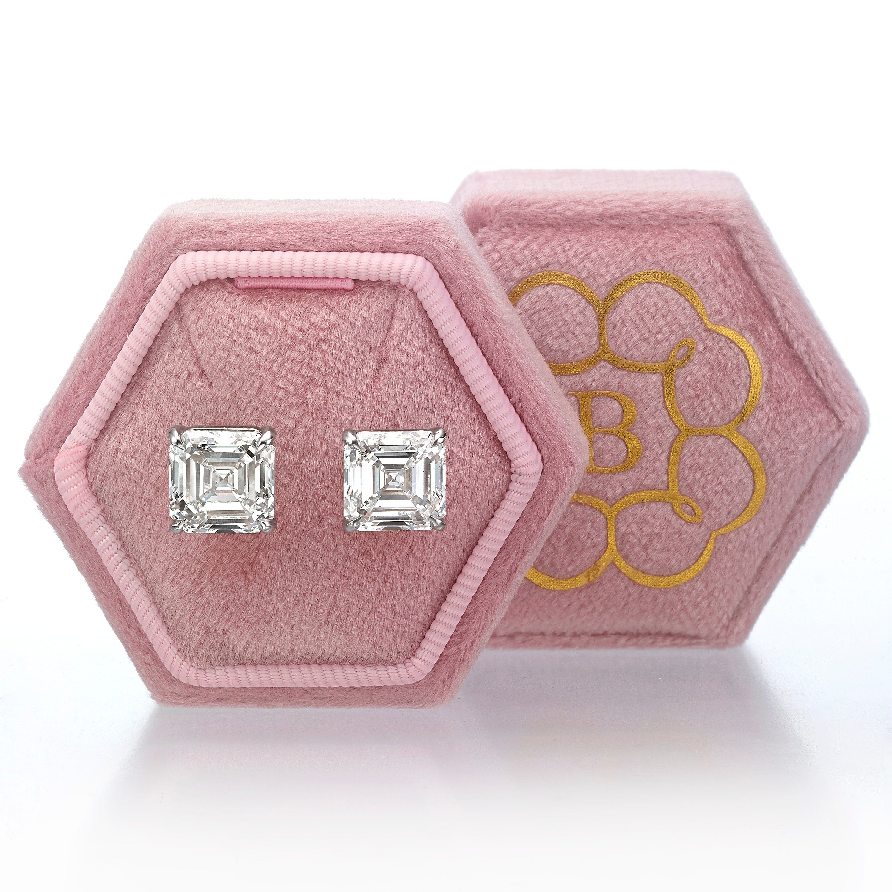 10.14 Ct Lab Grown Asscher Cut Diamond Stud Earrings - Image 3