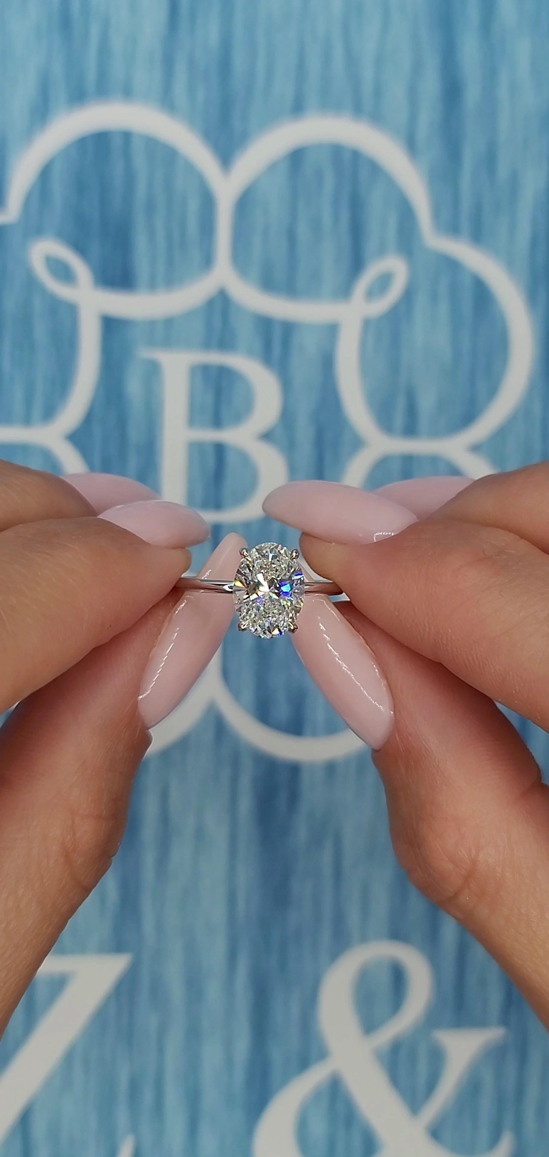 2.20 Carats Lab Grown Oval Cut Solitaire Hidden Halo Diamond Engagement Ring White Gold - Image 5