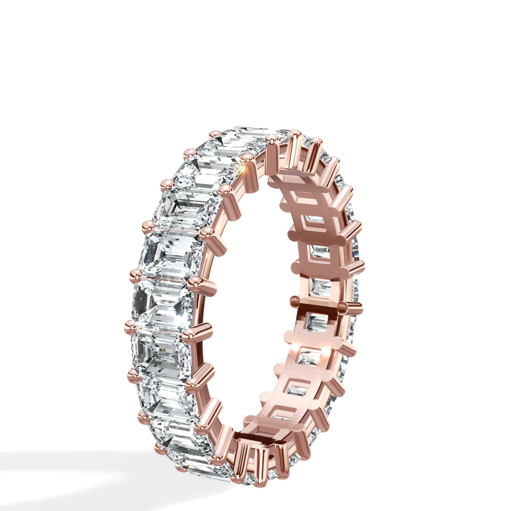 4 ct Emerald Cut Diamond Eternity Band - Image 8