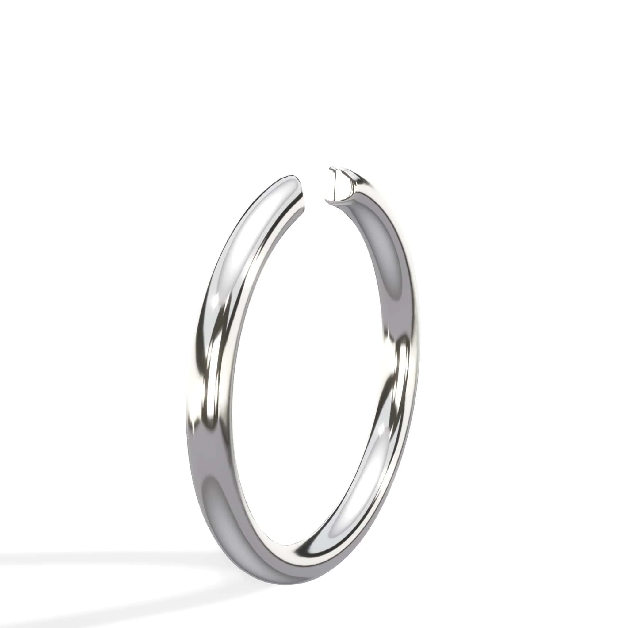 Open Wedding Ring In 14K White Gold (1.80mm) - Image 3