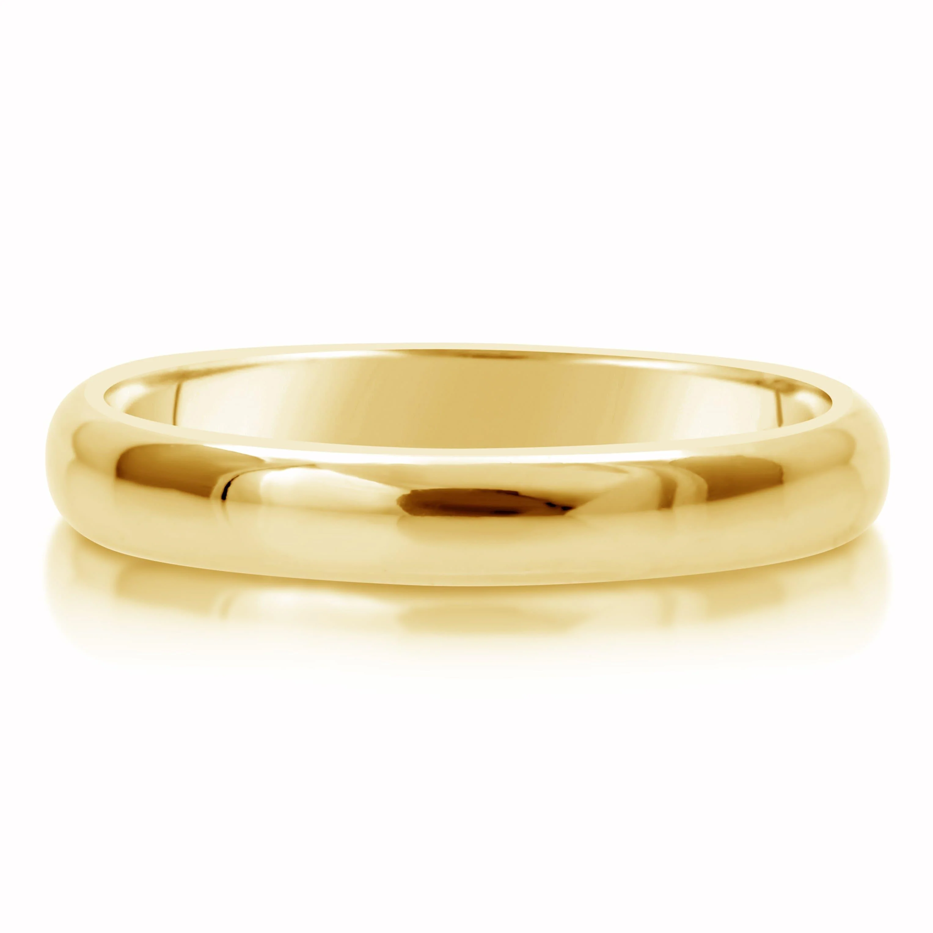 4mm Comfort Fit Dome Wedding Ring In 14K Gold Or Platinum - Image 3