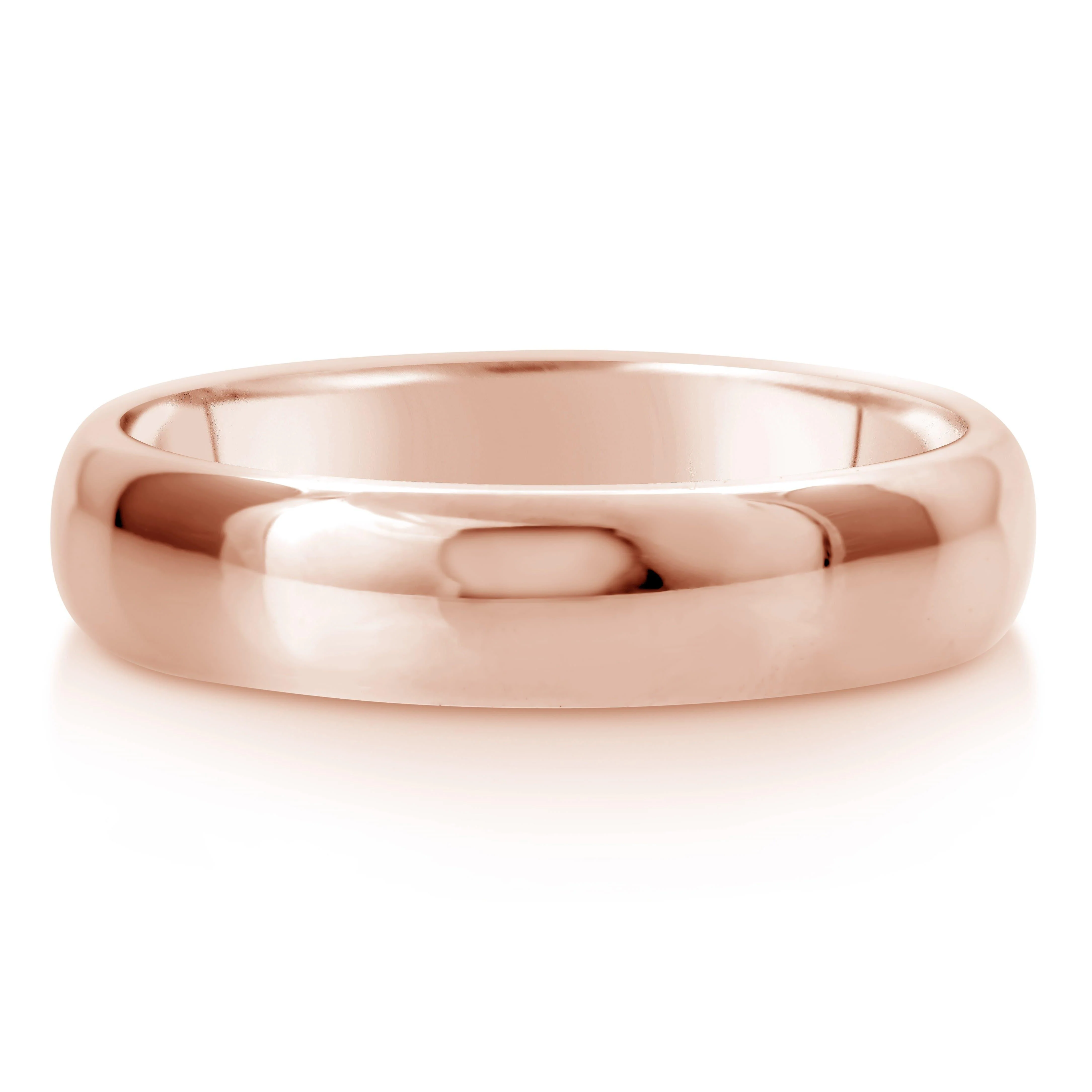 5mm Comfort Fit Dome Wedding Ring In 14K Gold Or Platinum - Image 3