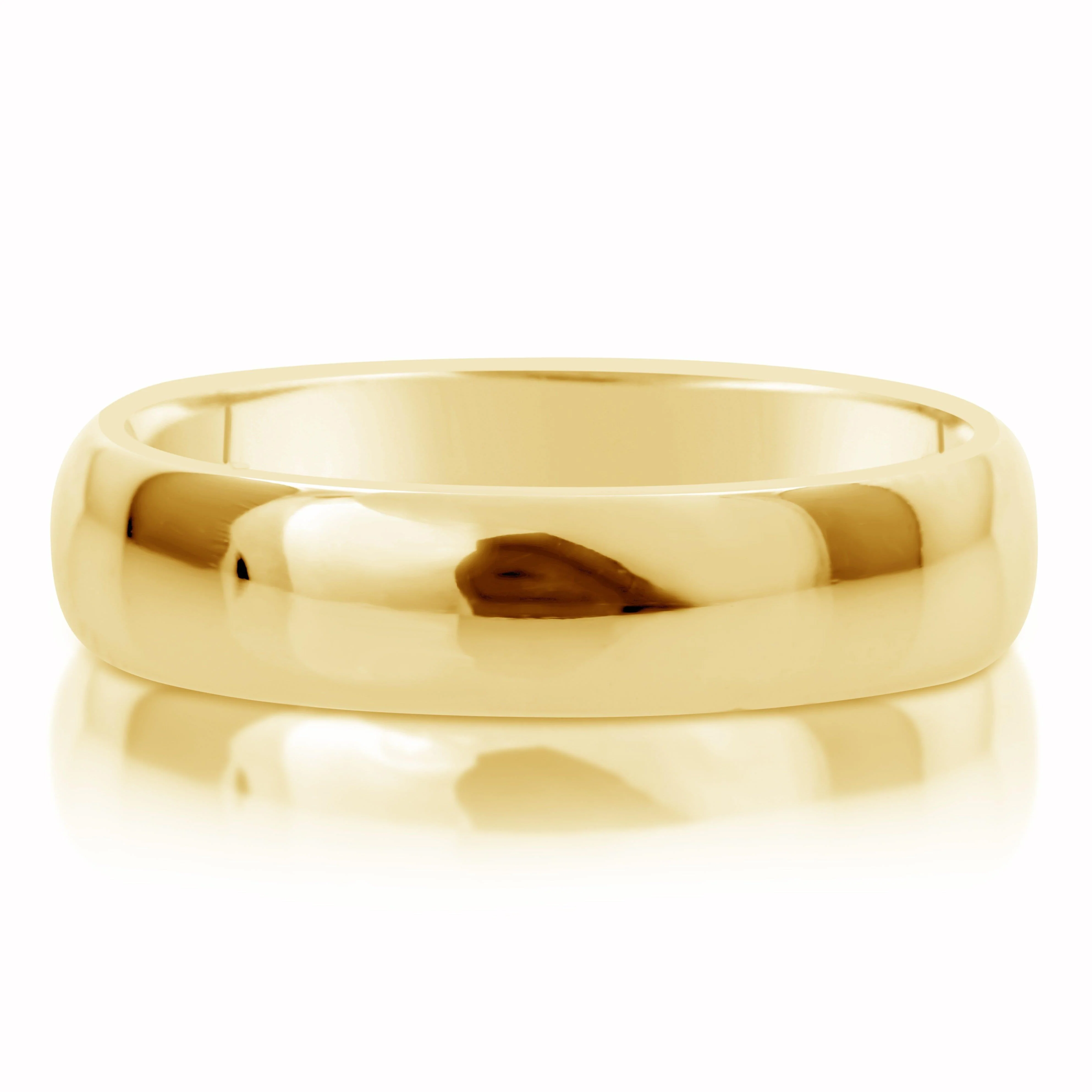 6mm Comfort Fit Dome Wedding Ring In 14K Gold Or Platinum - Image 3