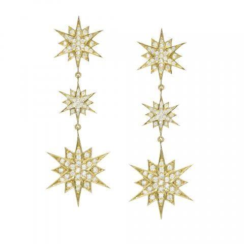 Galaxy Natural Diamond Drop Earrings - Image 4